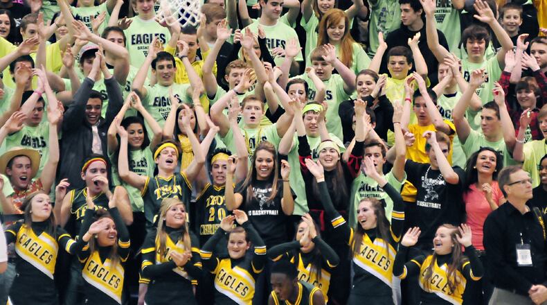 Troy Christian student fans. Photo by Charles Caperton