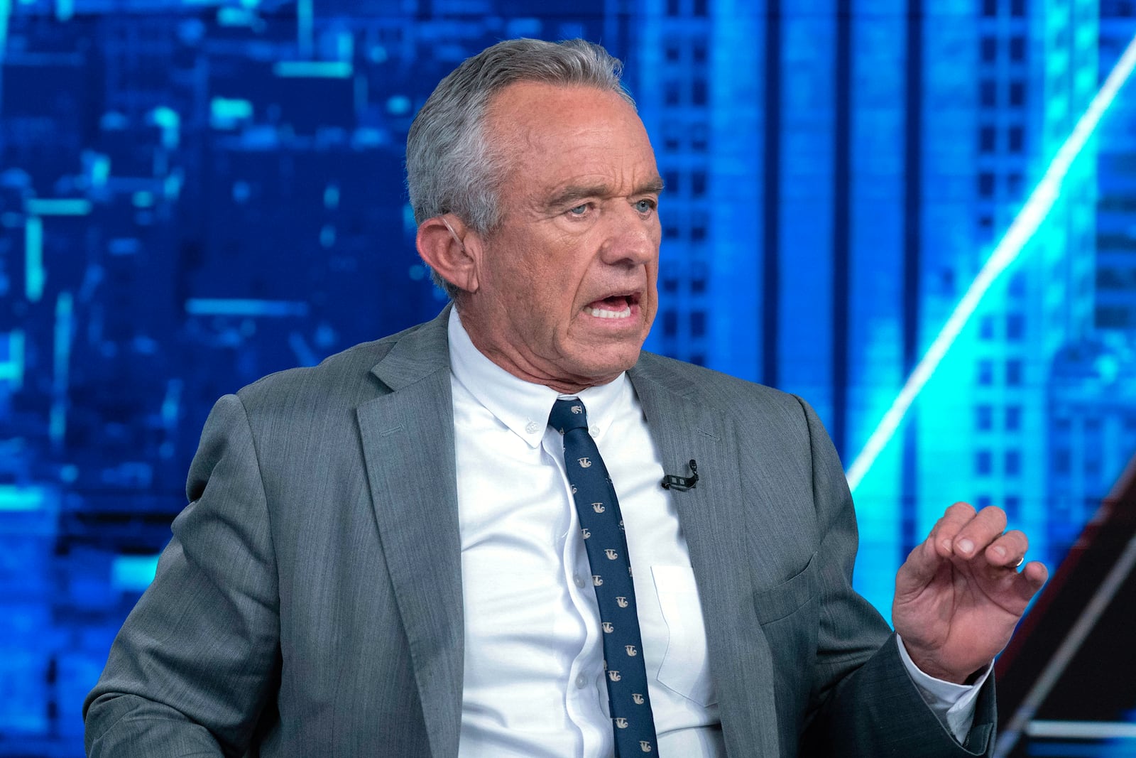 Health and Human Services Secretary Robert F. Kennedy, Jr., speaks during an interview with Martha MacCallum on FOX News Channel’s The Story with Martha MacCallum, Thursday, June 12, 2025 at the FOX News bureau in Washington. (AP Photo/Jose Luis Magana)