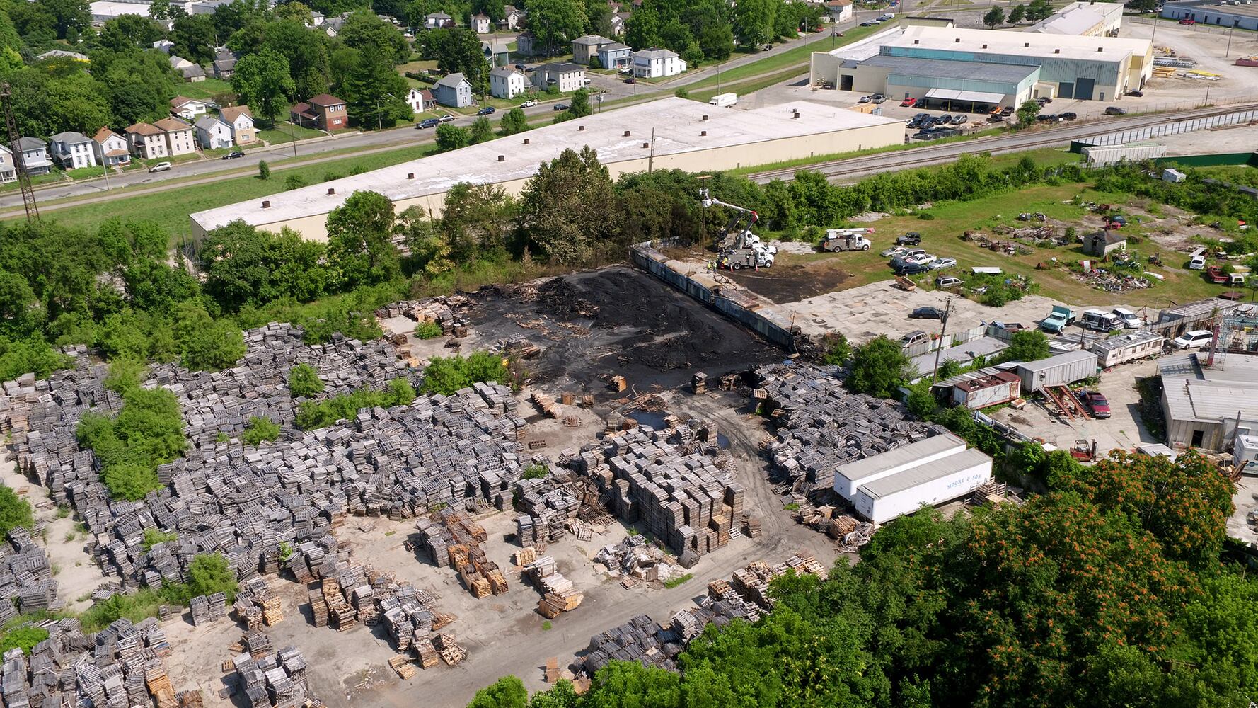 PHOTOS: What Springfield pallet yard looks like after fire
