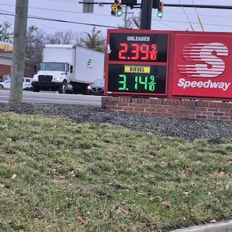 Regular unleaded gas was selling for $2.39/gallon Wednesday at Speedway on West Central Avenue in Springboro. The national average is expected to fall below $3/gallon this year according to GasBuddy. MICHAEL KURTZ / Staff