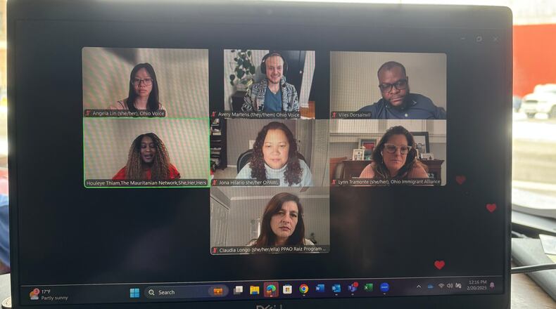 Immigration advocates across Ohio met Thursday, February 20, 2025, to discuss advocating for fair immigration policies and enforcement. JESSICA OROZCO/STAFF