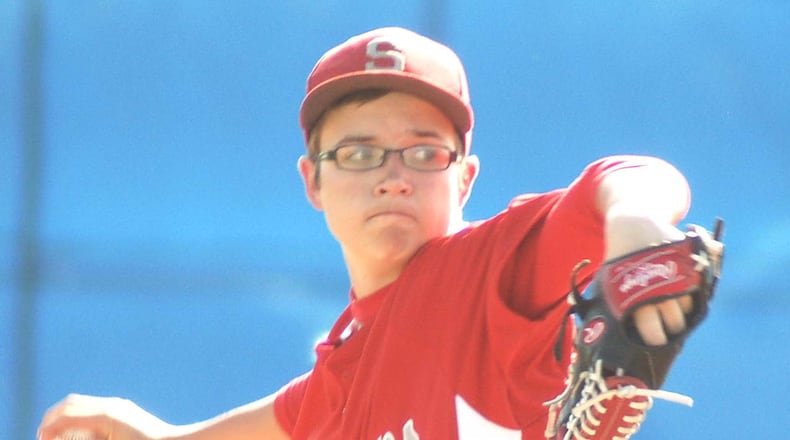 Tray Thompson delivers a pitch for Southeastern. JOHN CUMMINGS / CONTRIBUTED