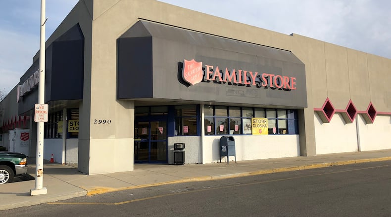The Salvation Army Family Thrift Store on Derr Road in Springfield will be closing October 27, 2018. BILL LACKEY/STAFF