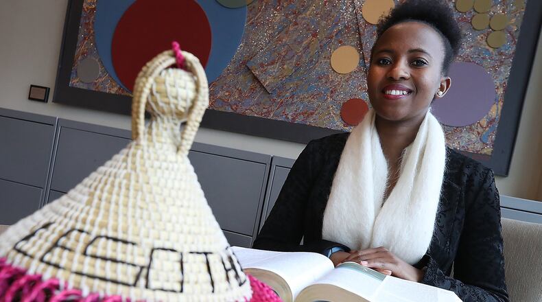 Lemohang Mokhalinyane, from Lesotho, is a student at Clark State Community College in Springfield. Bill Lackey/Staff