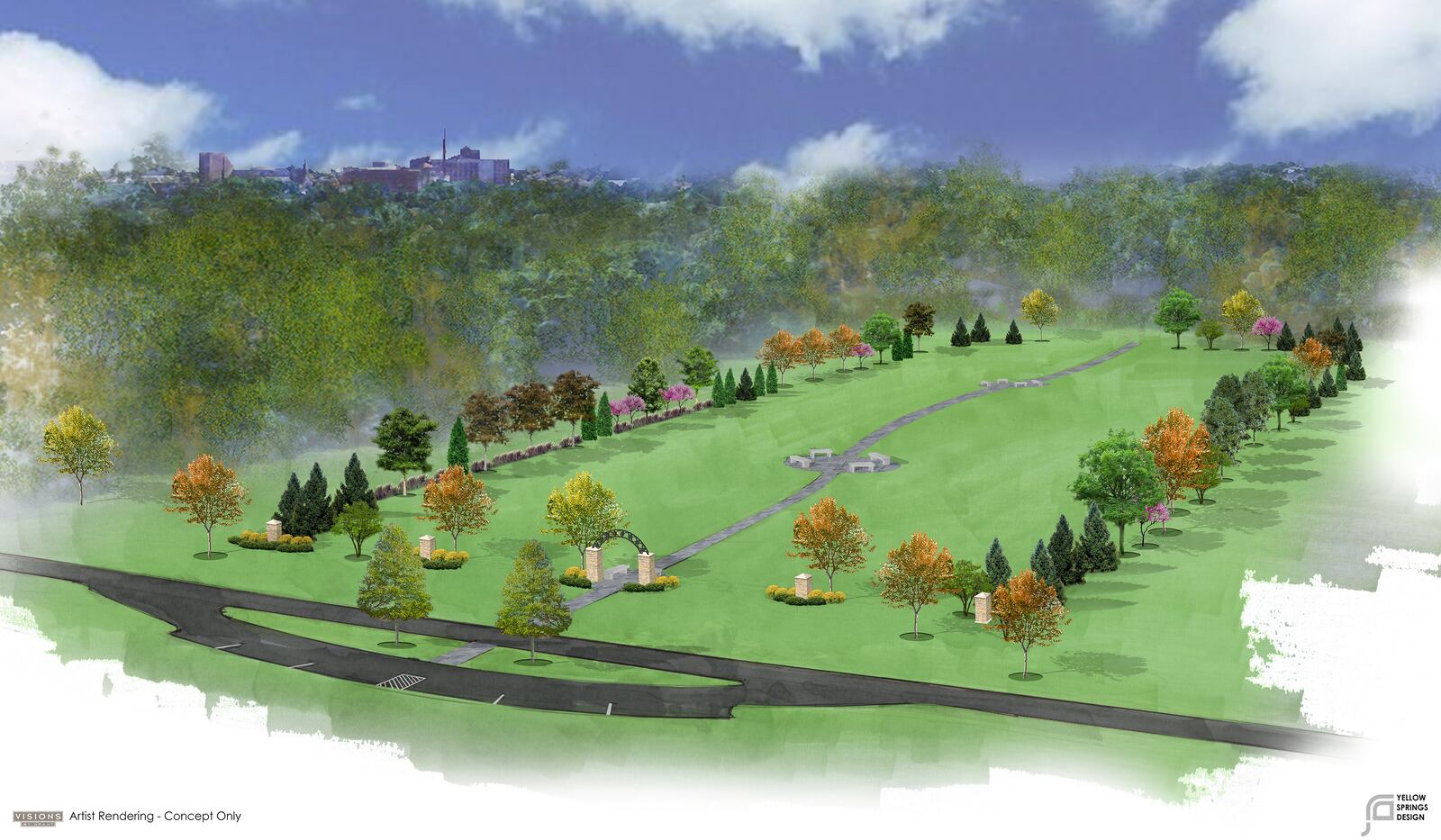 A rendering of Ferncliff Cemetery and Arboretum’s Pet Cemetery improvement project. Contributed