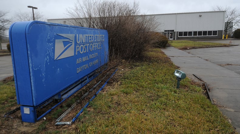 Joby Aviation wants to lease this former U.S. Postal Service facility at 3571 Concorde Drive at the Dayton International Airport. MARSHALL GORBY\STAFF