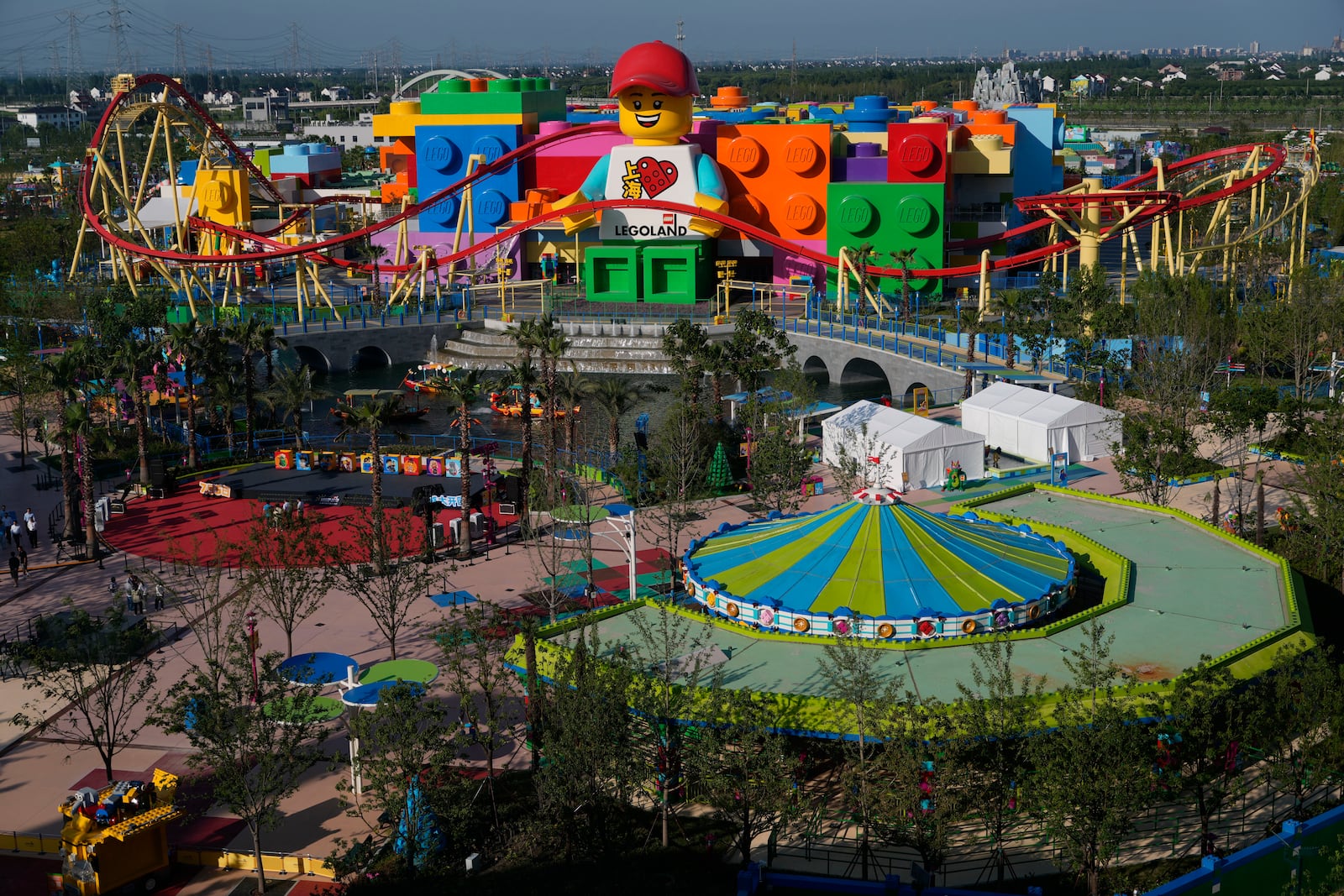 A view of Legoland Shanghai a day before it opens to the public in Shanghai, China, Friday, July 4, 2025. (AP Photo/Ng Han Guan)