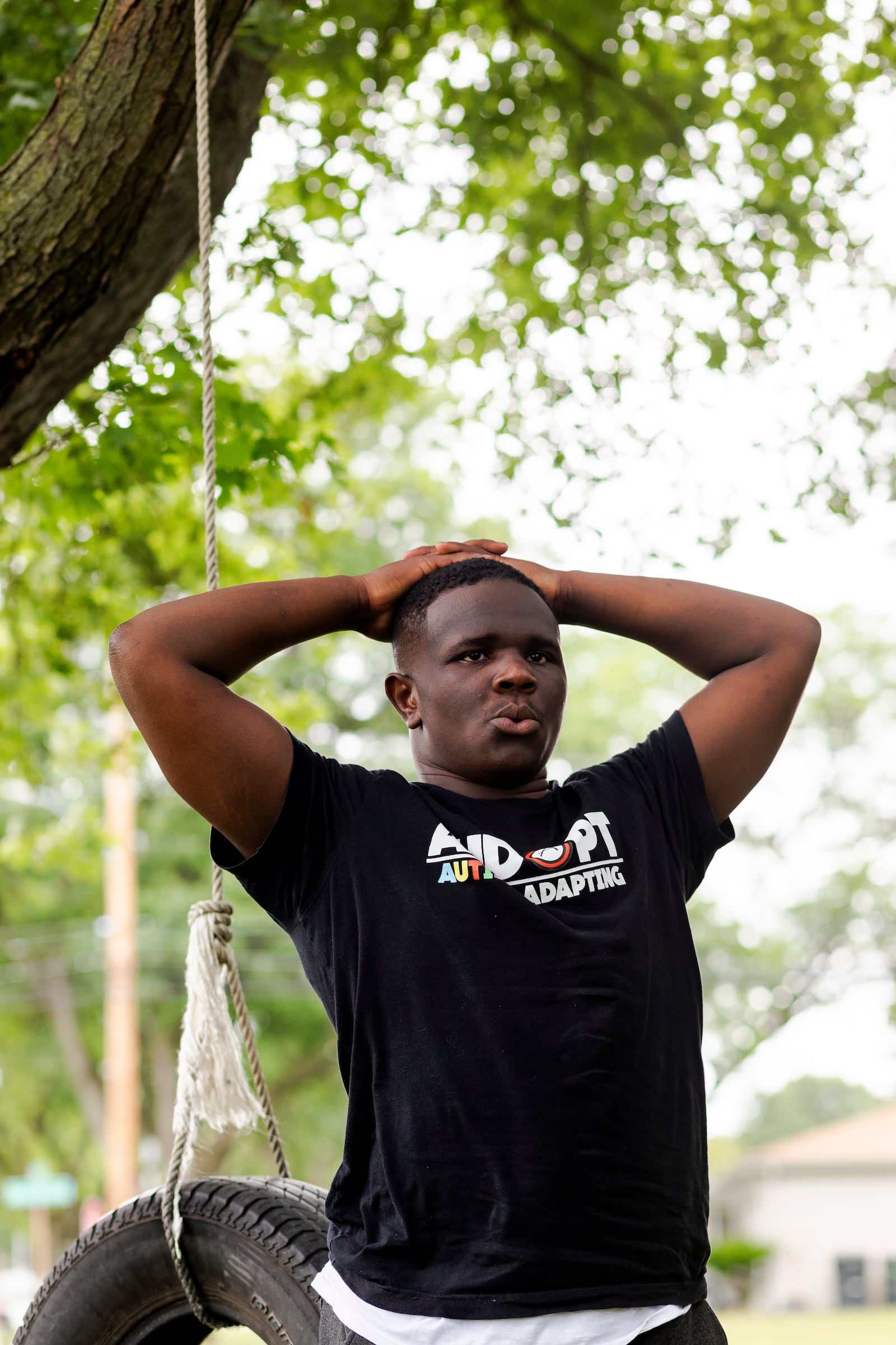 Ricky Hazel poses for portrait on Thursday, July 17, 2025, in Southfield, Mich. (AP Photo/Sylvia Jarrus)