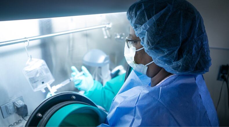 Lab work being done inside Miami Valley Hospital North. CONTRIBUTED