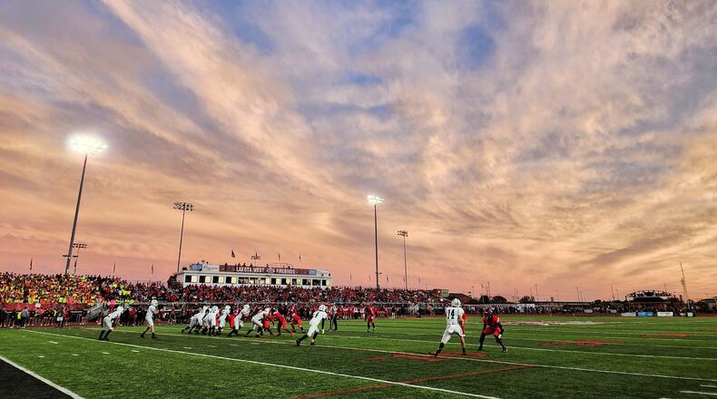 Lakota West football team defeated Mason 37-7 Friday, Sept. 30, 2022 at Lakota West High School in West Chester Township. NICK GRAHAM/STAFF