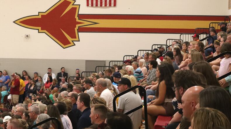 Parents and students in the Northeastern School District got the chance to explore the new Northeastern PK-12 school Saturday, August 20, 2022 following a ribbon cutting ceremony in the school's gymnasium. BILL LACKEY/STAFF