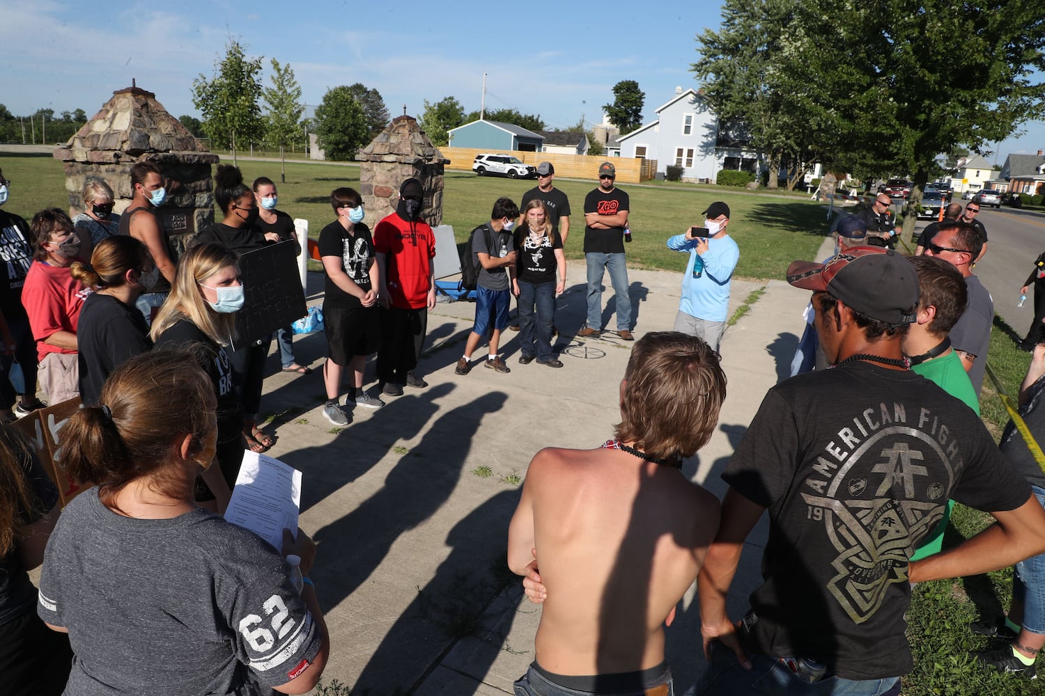 Black LIves matter gathering in St. Paris
