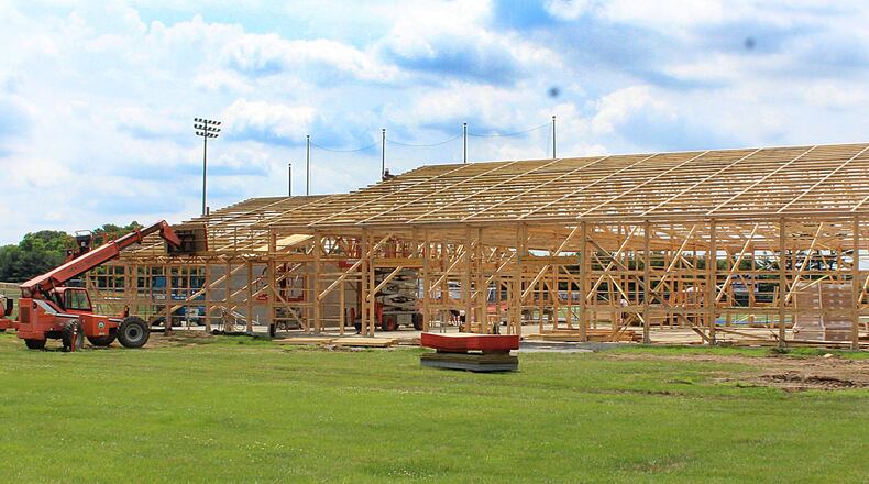 Urbana University is building a new multi purpose athletic facility that will be home for arcro & tumbling, wrestling and men’s volleyball. JEFF GUERINI/STAFF