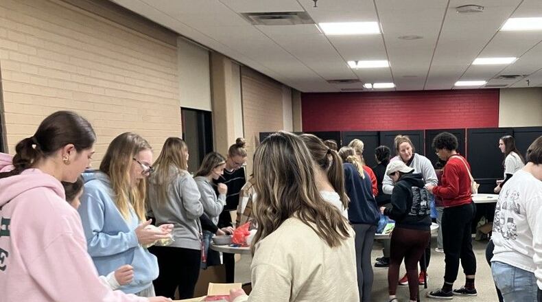 Wittenberg’s Panhellenic Council packed more than 1,000 bags of feminine hygiene products to donate to local area and campus partners. Contributed