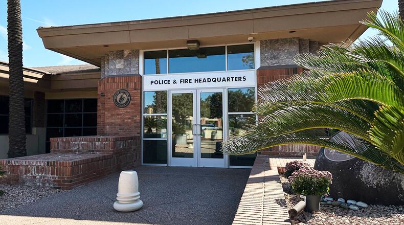 The Scottsdale Police Department is seen on Friday, Nov. 14, 2025, in Scottsdale, Ariz. (AP Photo/Sejal Govindarao)