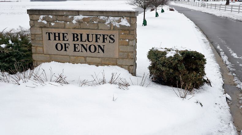 The Bluffs of Enon housing development Wednesday, Jan. 25, 2023. The Bluffs may be entering another phase soon, bringing aother 15 lots to Mad River Twp. The subdivision plans to bring more than 150 lots to the area over several phases. BILL LACKEY/STAFF