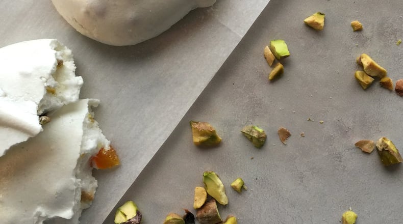 Pistachio and Apricot Meringues are easy to make out of five simple ingredients. CONNIE POST/STAFF