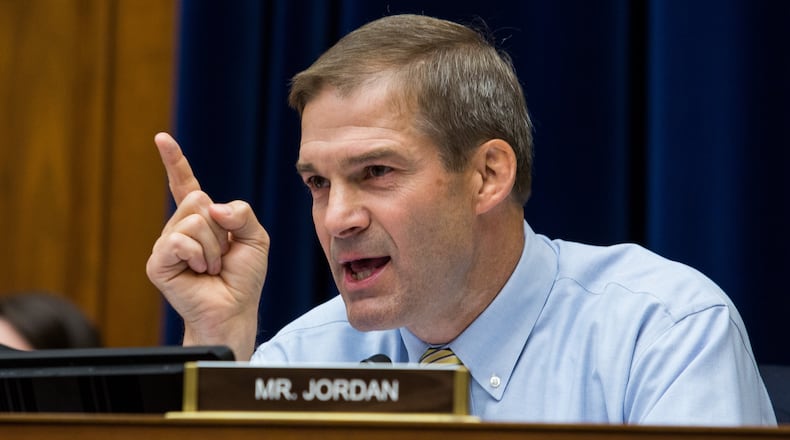 Rep. Jim Jordan, R-Urbana, will soon become the top Republican on the House Judiciary Committee, the committee that finalized the two articles of impeachment late last year, The Hill and Politico reported late Thursday. (Photo by Drew Angerer/Getty Images)