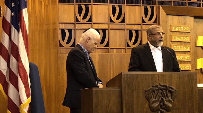 Rabbi Cary Kozberg of Temple Sholom, left. will lead a presentation on the Jewish Faith on Thursday as part of the Global Education and Peace Network's monthly series of virtual programs highlighting various faiths. Photo by Brett Turner