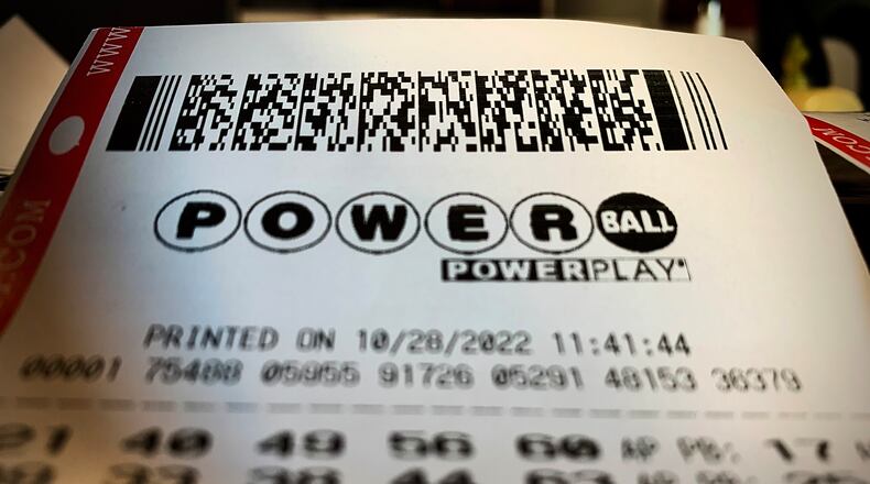 Powerball jackpot drawing, which is estimated at $825 million for the Saturday Oct. 29, 2022 drawing. MARSHALL GORBY\STAFF