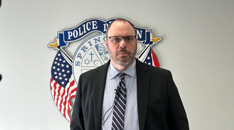 Sgt. James Byron shared information about a shooting that happened Sunday night at a press conference Tuesday, Jan. 28, 2025. JESSICA OROZCO/STAFF