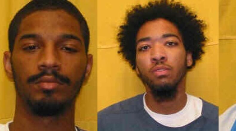 Devonte Pigue, left, Jalen Baxter, center, and Kevin Byrd, right, have been sent to prison in connection with a fight at the Tri-County Jail in Champaign County.
