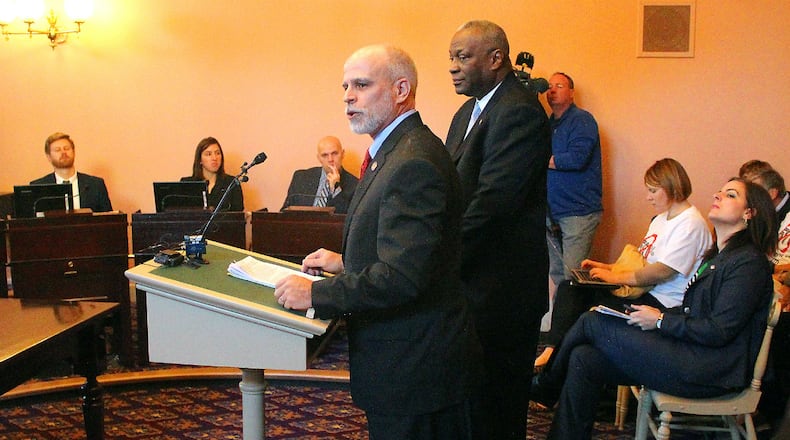 State Representative Kyle Koehler testifies before the House Government Accountability and Oversight Committee about the Payday Lending Reform bill in November 2017. JEFF GUERINI/STAFF