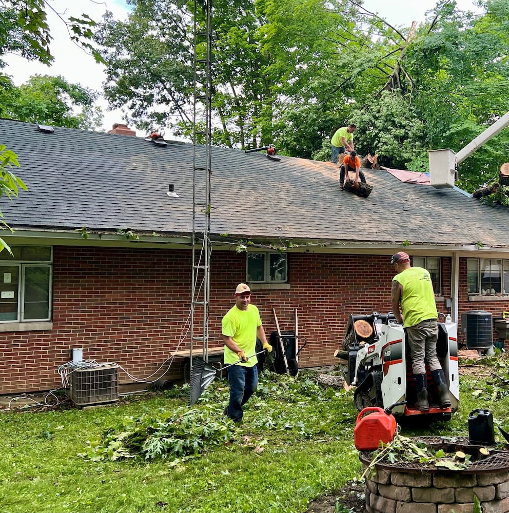 Storm damage caused by tornadoes