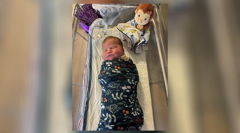 Addison-Jo Marie Dooley, born at 2:59 a.m. on New Year's Day at Springfield Medical Center. PROVIDED