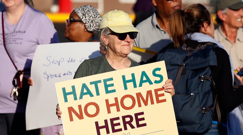 A Peace Rally was held at the Springfield Democratic headquarters on Park Road Wednesday, Sept. 18, 2024. BILL LACKEY/STAFF