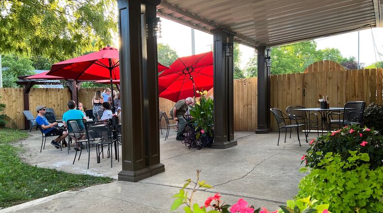 The Patio at the Last Queen is a quaint, relaxing spot.