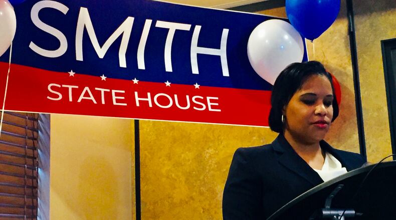 Jocelyn Smith at her press conference on March 27, 2018. Photo by Jim Otte.