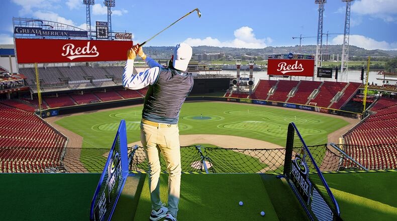 Upper Deck Golf, allowing fans to play a nine-hole course inside the Reds' Great American Ball Park, will take place June 28-30. CONTRIBUTED PHOTO
