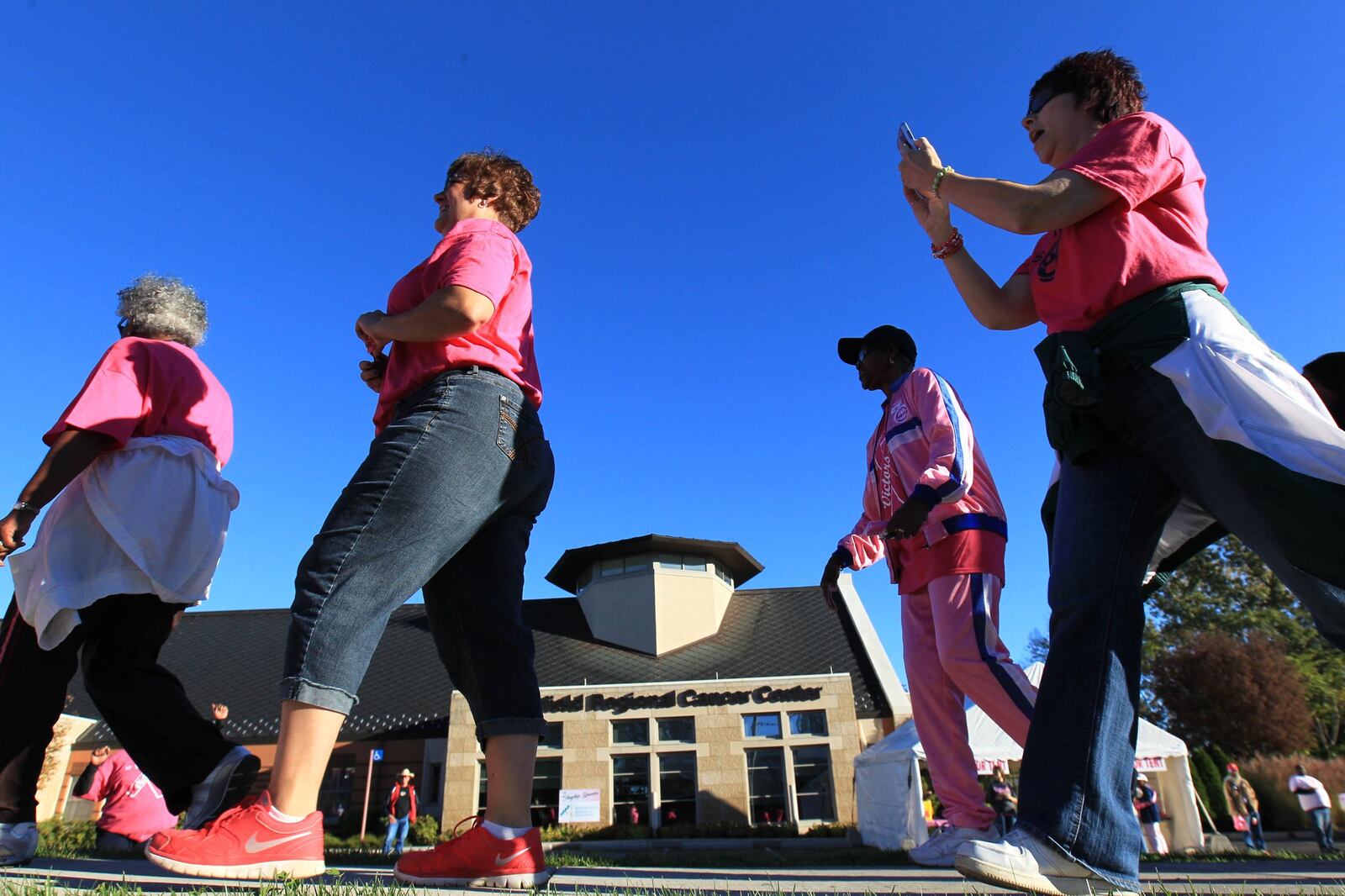 Scenes from past Making Strides Against Cancer’s Springfield Walk. The Saturday, Oct. 7 event starts with registration at 8 a.m. and the walk at 9 a.m. STAFF FILE PHOTOS