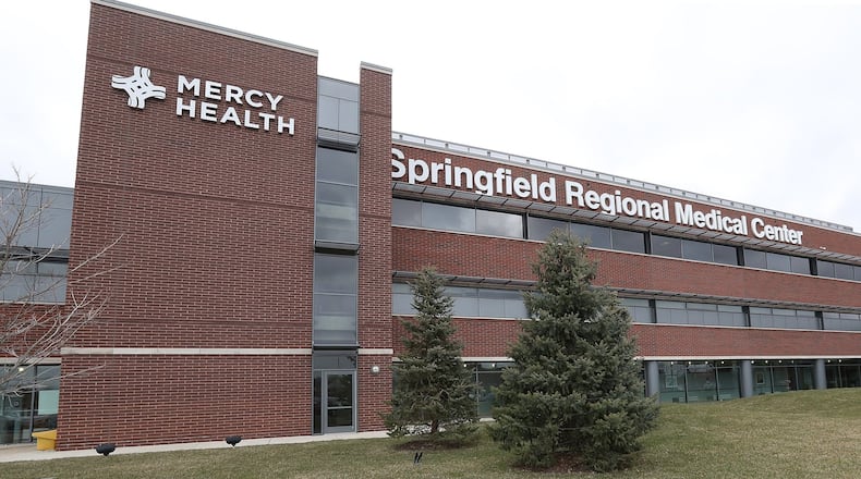 Mercy Health - Springfield Regional Medical Center, 100 Medical Center Dr., Springfield. The Mercy Health - Springfield branch recently acquired two locations in Fairborn geared toward occupational health services and primary care services. BILL LACKEY/STAFF FILE