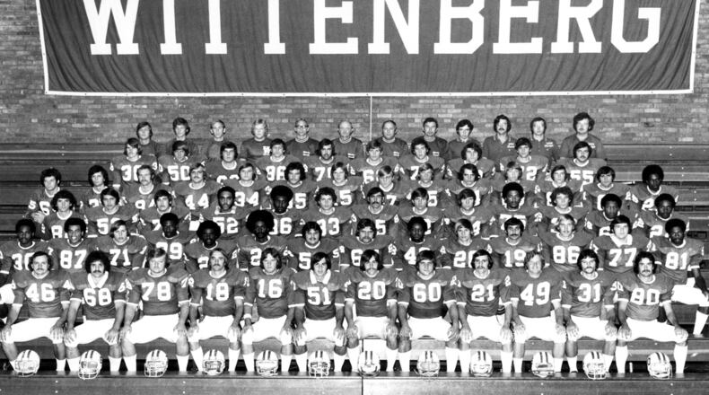Wittenberg's 1973 Division III national championship football team. Wittenberg Athletics photo