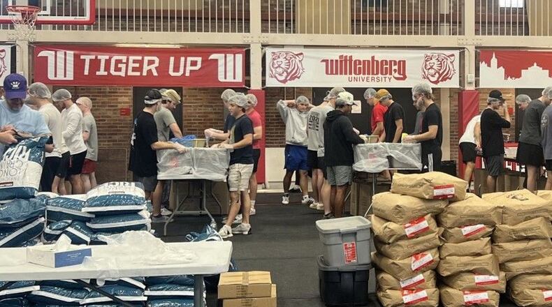 After it’s last pack of the year at Wittenberg University, the Lesotho Nutrition Initiative (LNI) has packed more than 300,000 meals to help make a difference in the lives of children suffering from malnourishment in Lesotho in southern Africa. Contributed