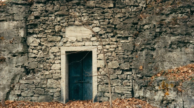 This photo from late 1987 shows the cave that was built during Ferncliff’s first year in 1864 as a holding place for those who died in the winter months and could not be buried right away. It was named “Machpelah” after the burial place of the Patriarchs near Hebron south of Jerusalem. The vault in Ferncliff was built at a cost of $914.26 and was created by “blasting out of the solid ledge situated at a beautiful and romantic spot on the bank of Lagonda.” PHOTO COURTESY OF THE CLARK COUNTY HISTORICAL SOCIETY