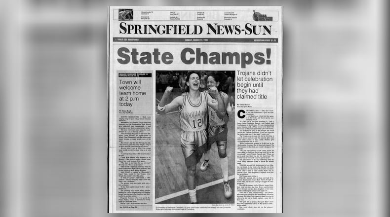 The front page of the March 17, 1996 edition of the Springfield News-Sun. FILE PHOTO