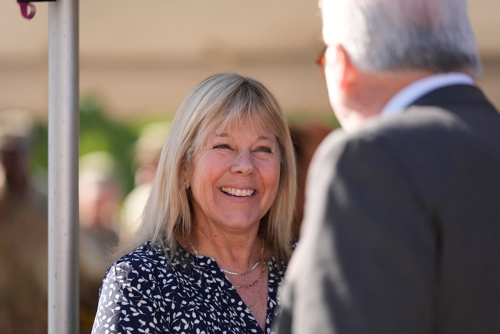 during a ceremony at Fort Benning, honoring new namesake of World War I Fred Benning on Wednesday, April 16, 2025, in Fort Benning, Ga. (AP Photo/Brynn Anderson)