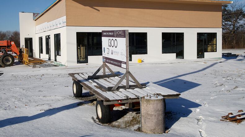 The construction site at the intersection of U.S. 68 and Route 55 in Urbana Wednesday, Jan. 17, 2024. BILL LACKEY/STAFF