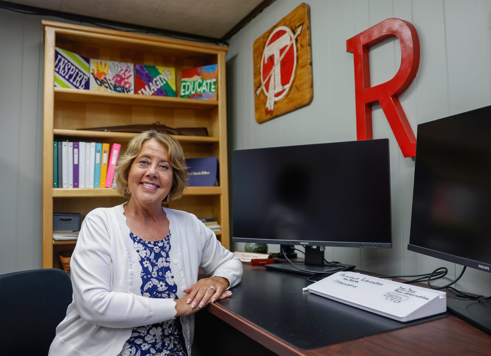 Tecumseh Local School Superintendent Paula Crew poses for a portrait in her office on Monday, September 15, 2025, in New Carlisle. JOSEPH COOKE/STAFF