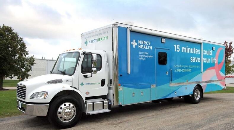 The mobile mammogram unit from Mercy Health. CONTRIBUTED