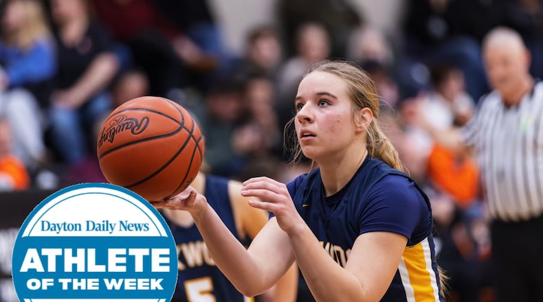 Oakwood senior Caroline Roelle is the Dayton Daily News Athlete of the Week for the week of Dec. 8-14. CONTRIBUTED