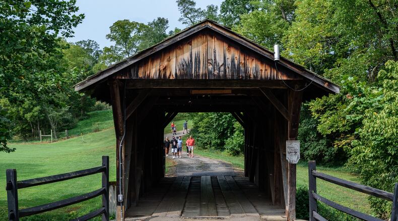 The All About Apples Weekend at Hidden Valley Orchards, located at 474 North, OH-48 in Lebanon, was held from Saturday, September 12th through Sunday, September 13th, 2020. There's plenty to see and do including shopping at the HVO Market & Bakery, ice cream from The Coop at HVO, craft beer, cider, wine and cocktails from The Crate at HVO, live music and a playground. Guests can take a walk around the grounds to find the following: orchards, vineyards, pumpkin patch, ponds, covered bridge, waterfall and a log cabin. Did we spot you there? TOM GILLIAM/CONTRIBUTING PHOTOGRAPHER