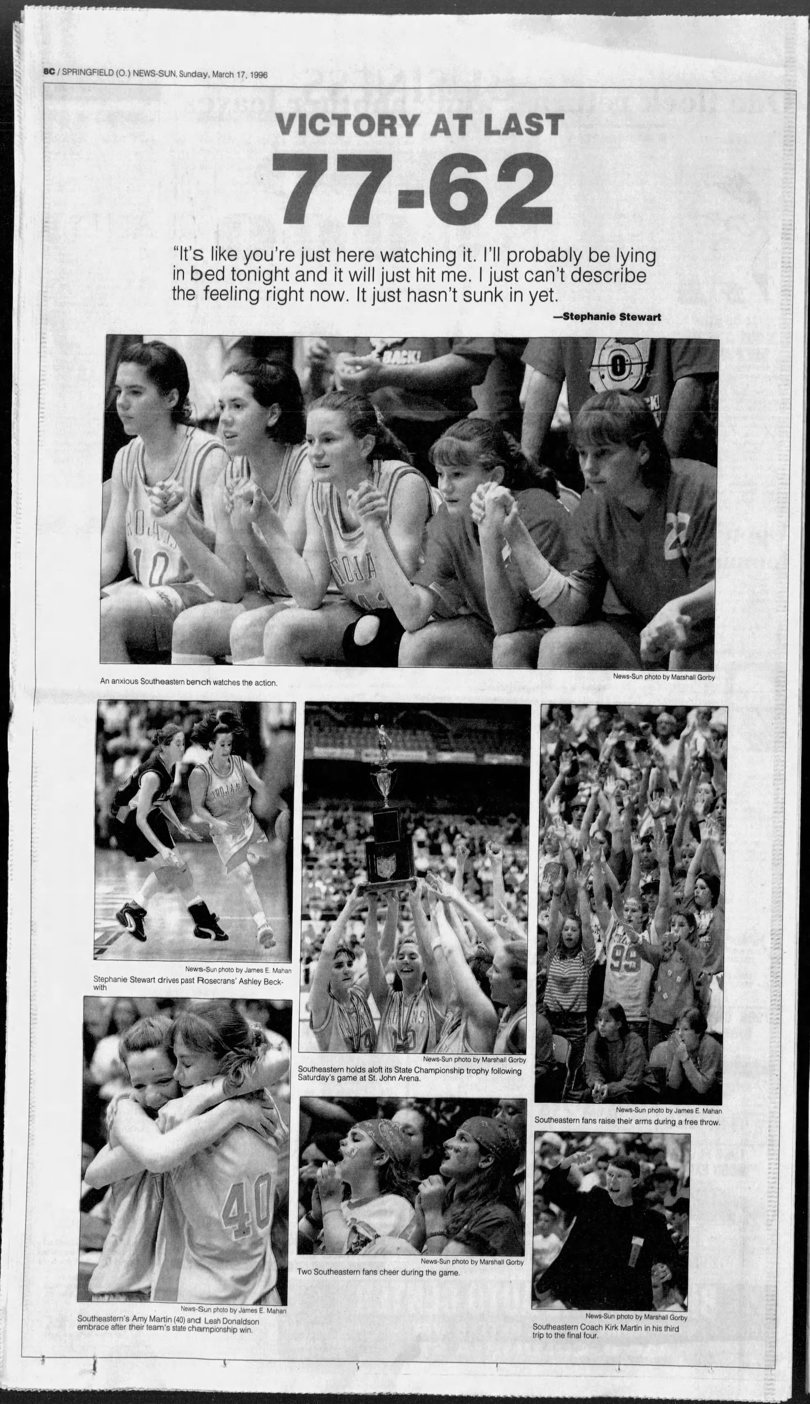 Page 8C of the March 17, 1996 edition of the Springfield News-Sun. FILE PHOTO