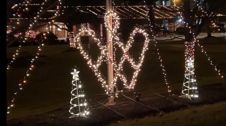 The annual holiday light display at Villa Springfield Rehabilitation & Healthcare Center will run through Dec. 31 evenings at the facility’s campus at 701 Villa Road for the community to drive through. Contributed