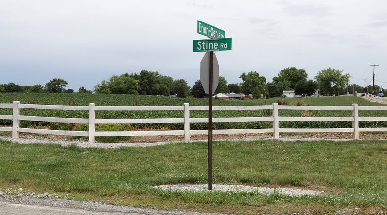 A farm field at the intersection of Enon-Xenia Road and Stine Road where a housing development was proposed. BILL LACKEY/STAFF