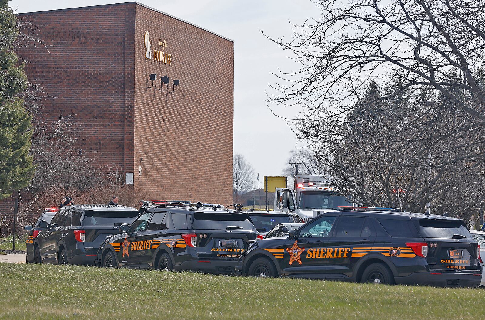 The Clark County Sheriff's Office along with Springfield Police responded to a bogus active shooter call at Kenton Ridge High School on Tuesday, March 21, 2023. The call was determined to be false and there were no injuries reported. BILL LACKEY/STAFF