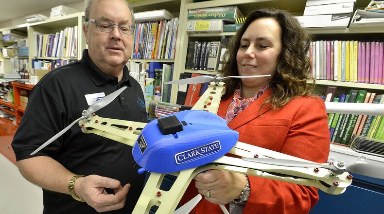 Clark State Community College’s summer course in Introduction to Cartography with Geographic Informational System (GIS) will help students utilize their knowledge in remote sensing, analysis, programming and the latest in unmanned aircraft systems (UAS) operations. BILL LACKEY/STAFF